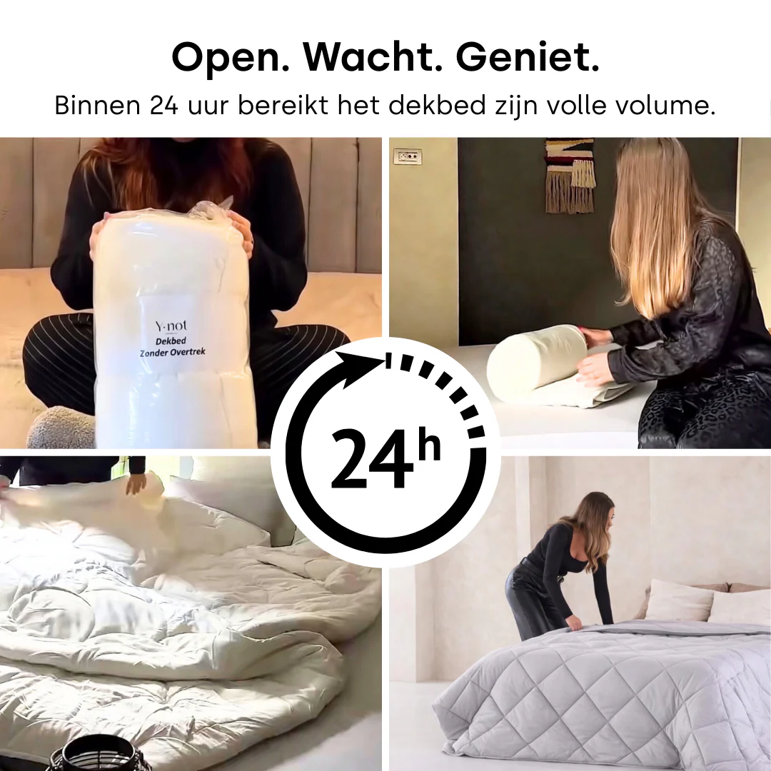 Y-NOT All Year Dekbed Grey / Offwhite - Image 9