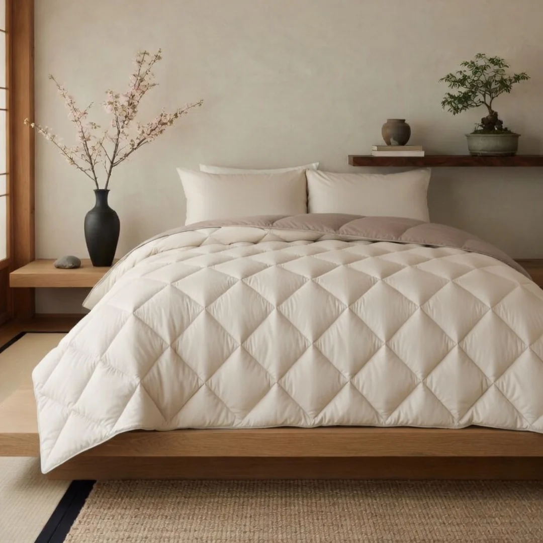 Y-NOT All Year Dekbed Offwhite / Taupe - Image 2