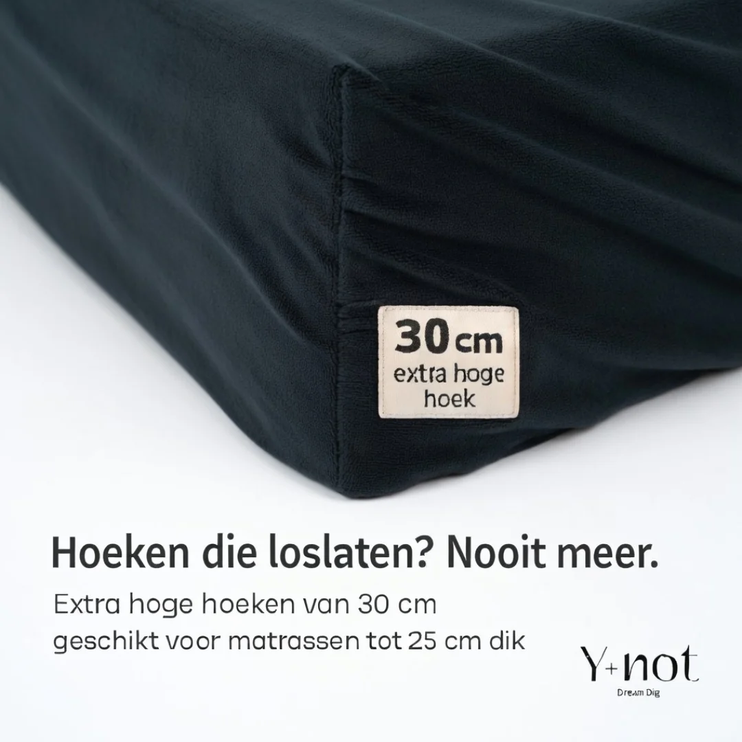 Matras Hoeslaken Velvet Obsidian Black - Image 4