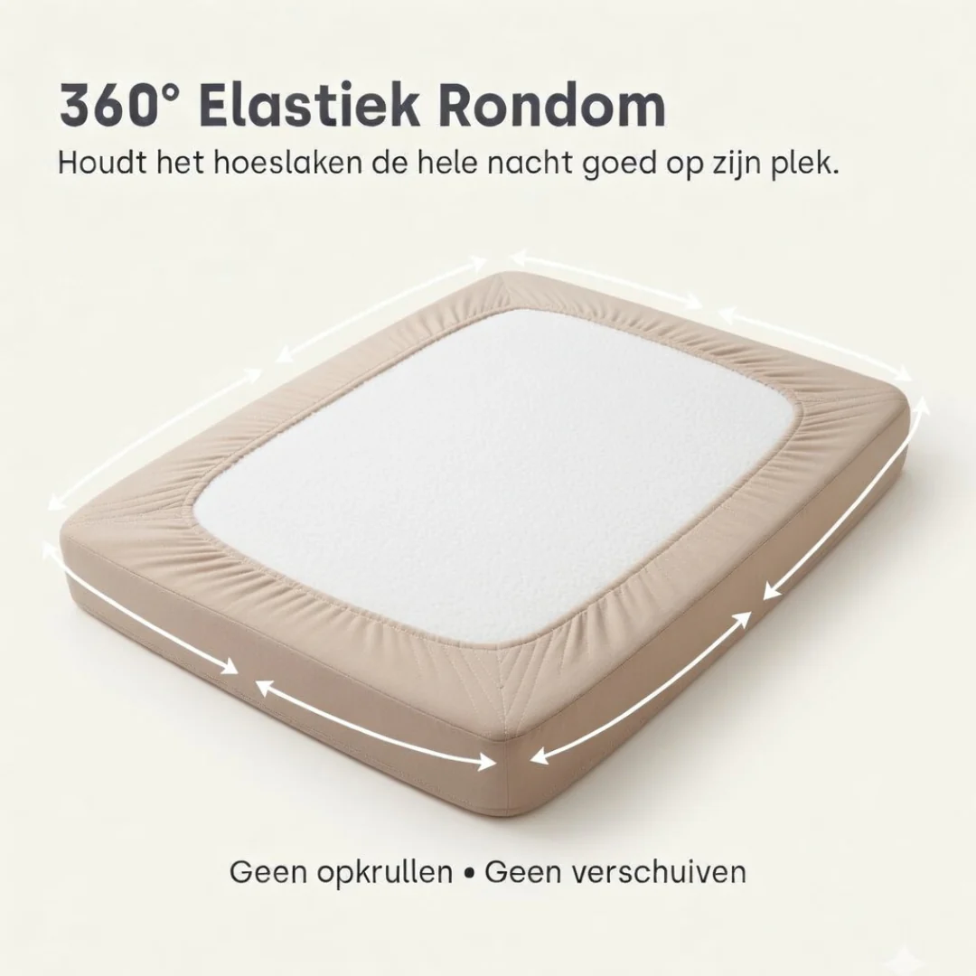 Matras Hoeslaken Velvet Taupe/Grey - Image 2