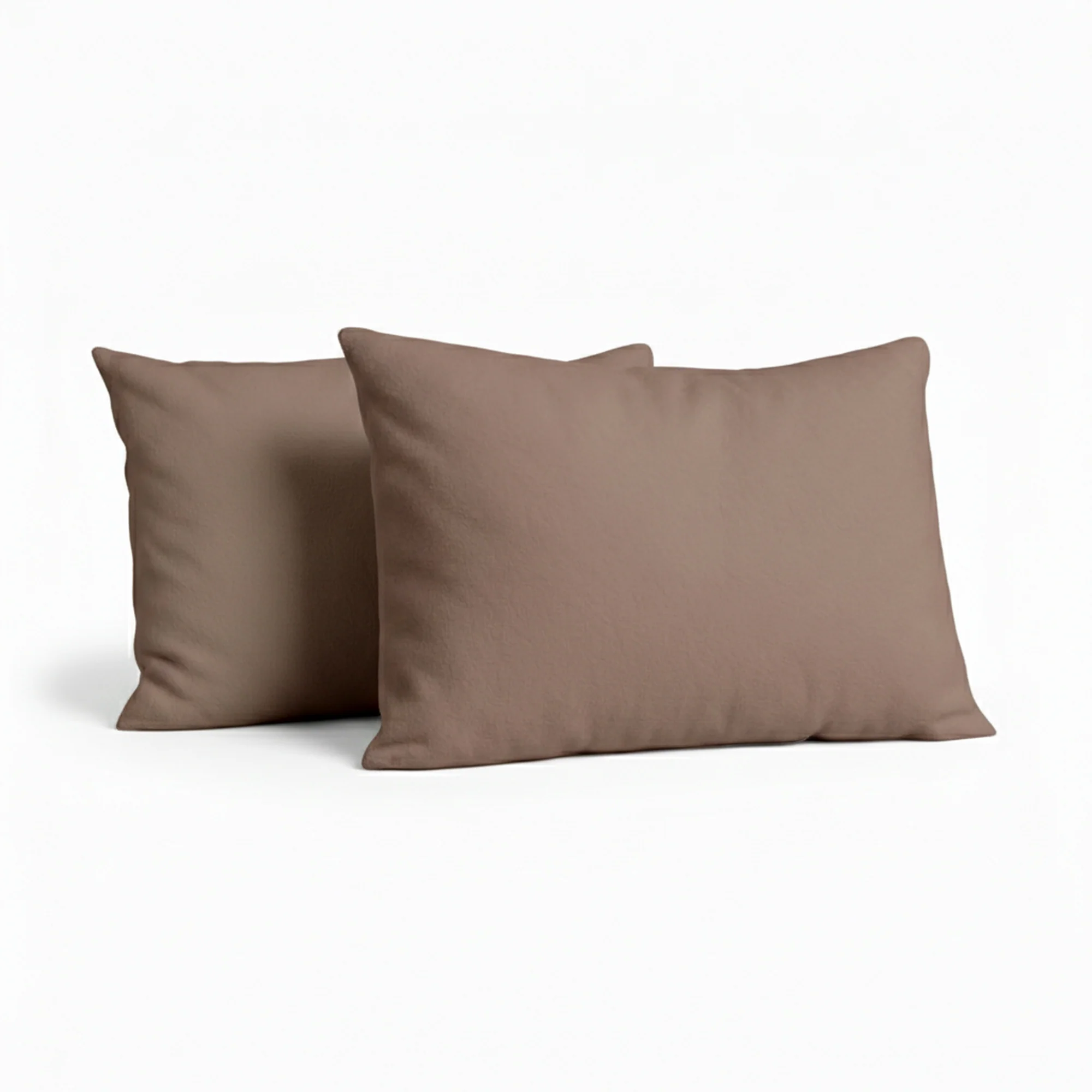 Y-NOT Kussenslopen Soft Fleece Flanel Taupe 60x70 cm 2-pack