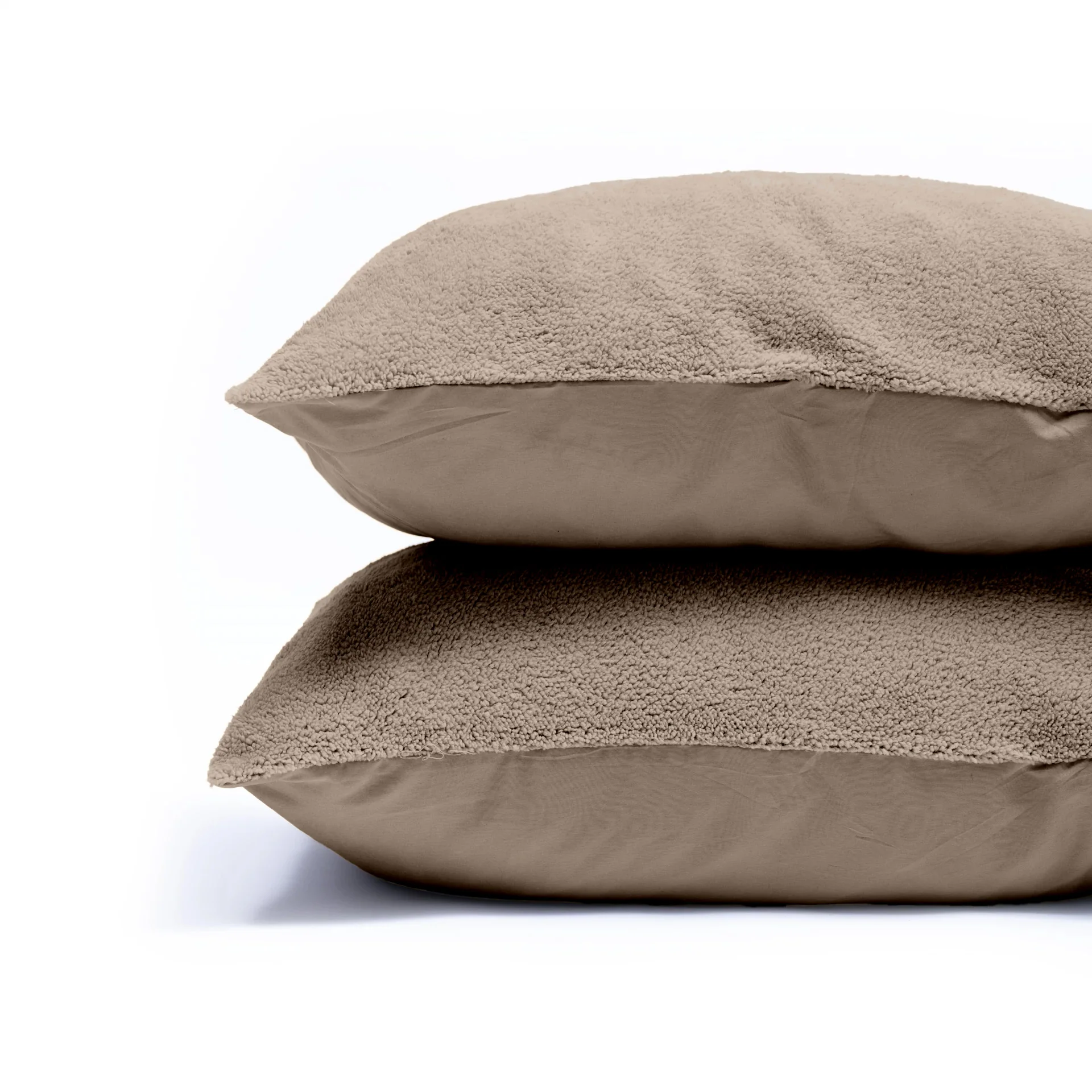Y-NOT Kussenslopen Teddy Taupe Grey 60x70cm 2-Pack - Image 3