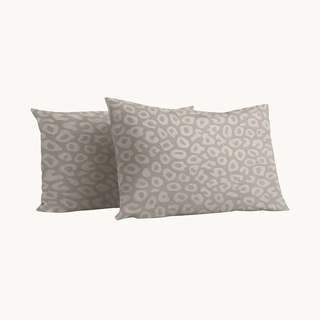Y-NOT Kussenslopen Velvet Panther Skin Taupe 60x70 cm 2-pack