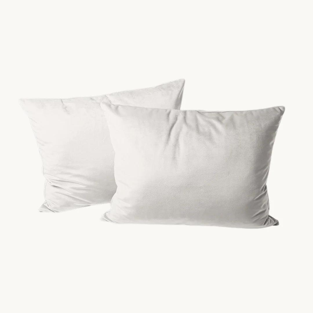Y-NOT Kussenslopen Velvet Pearl White 60x70 cm 2-pack