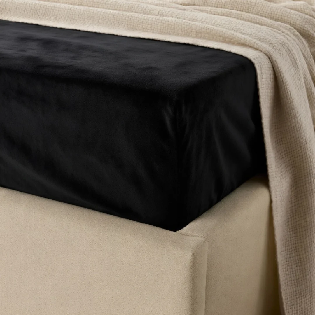 Matras Hoeslaken Velvet Jet Black