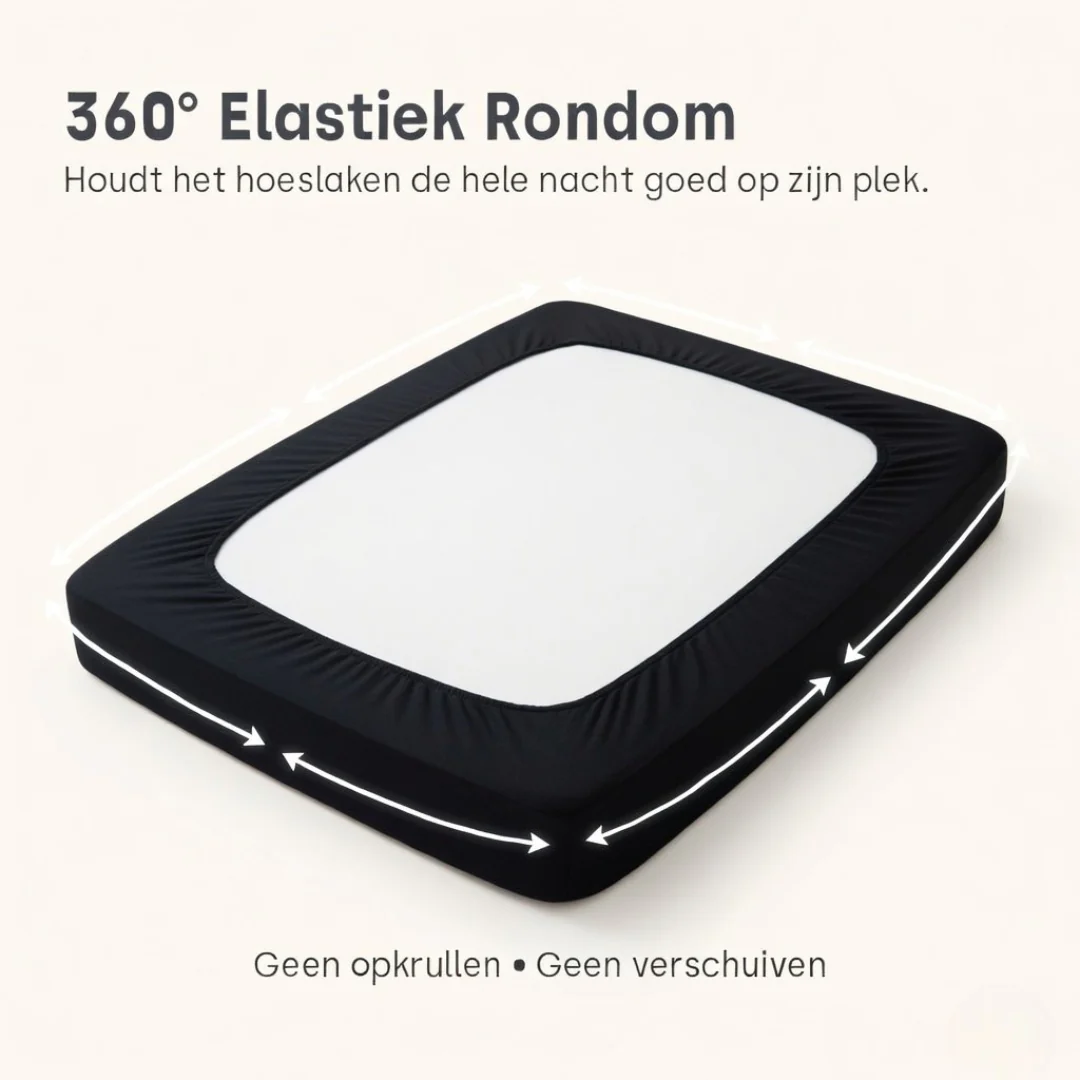 Matras Hoeslaken Velvet Jet Black - Image 2