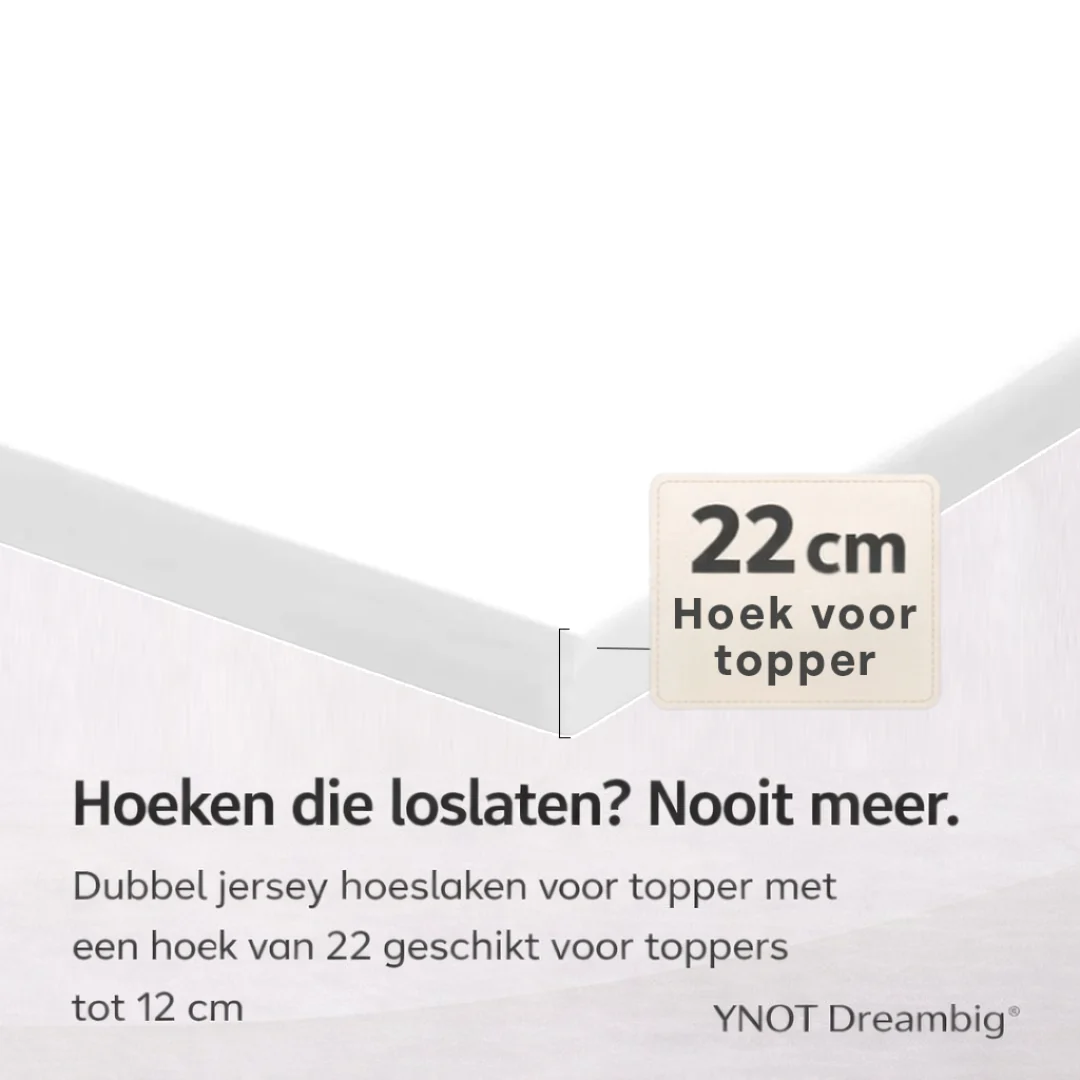 Topper Hoeslaken Katoen Satijn Premium Wit - Image 3