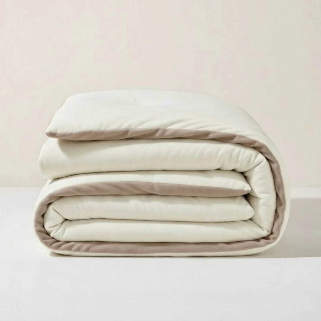 Y-NOT Jersey Flanel Dekbed Taupe/Creme