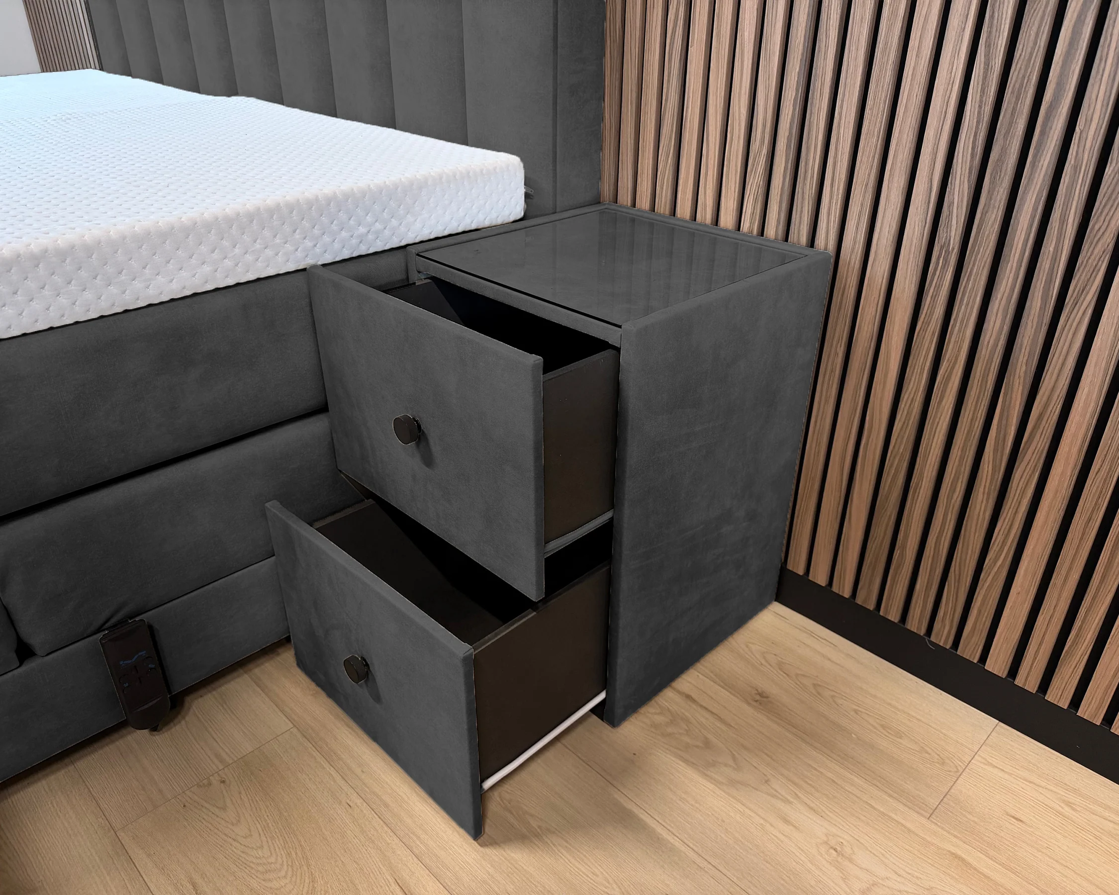 Y-NOT - Elektrische Boxspring - Japandi Rondo - Complete set - Nº32 Antraciet - Image 8