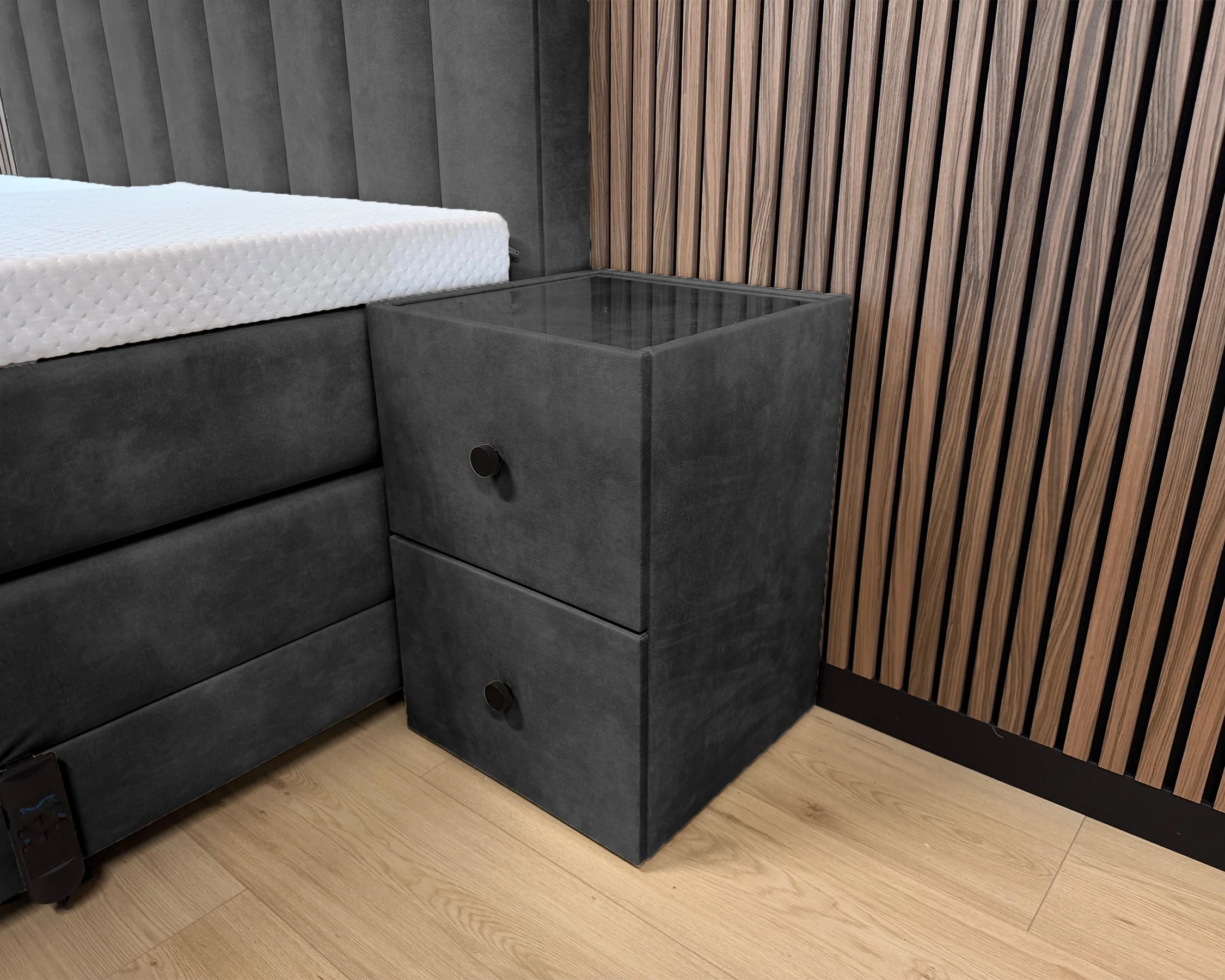 Y-NOT - Elektrische Boxspring - Lumière - Complete set - Nº19 Caviar Dark Gray - Image 11