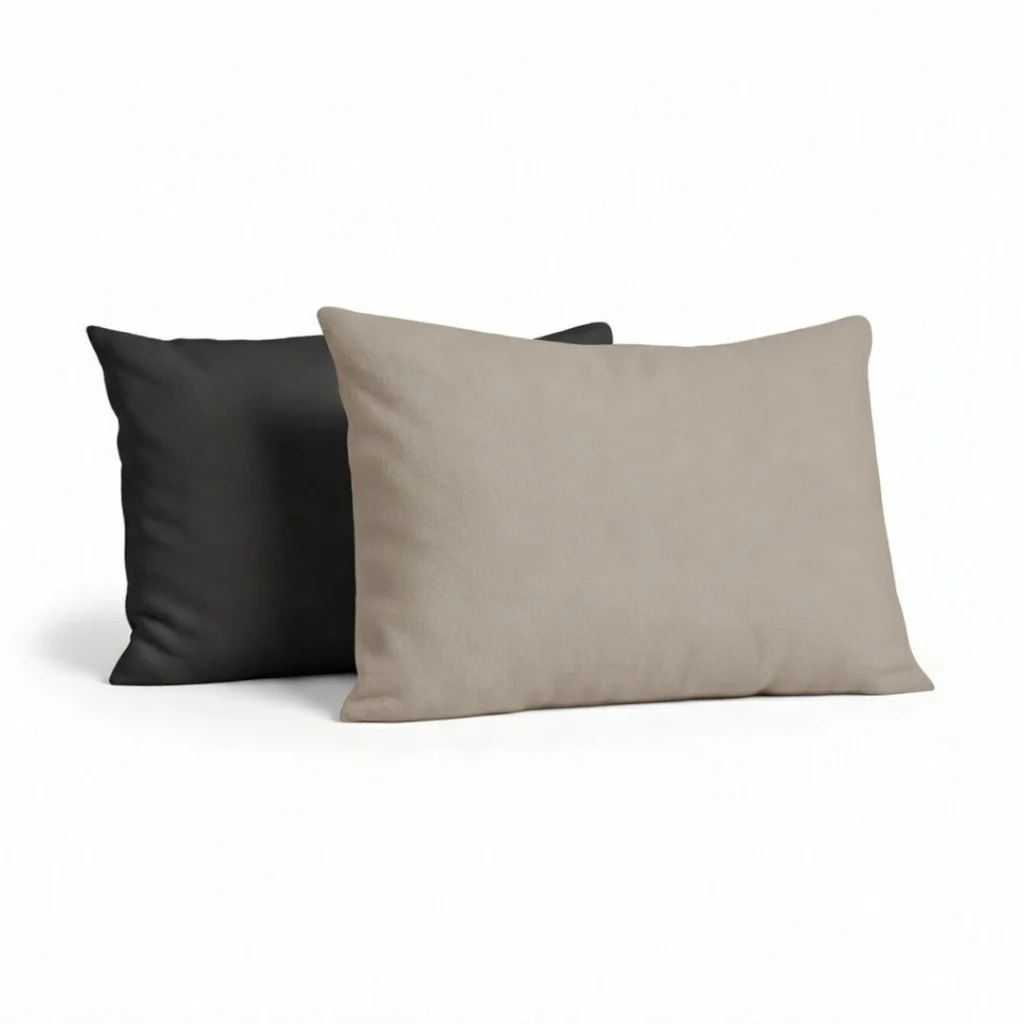 Y-NOT Kussenslopen Jersey Flannel Taupe/Antra 60x70 cm 2-pack